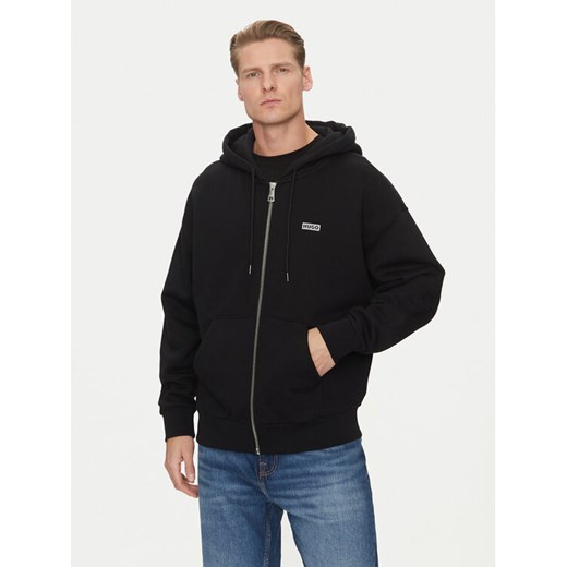 HUGO Bluza Nardimez 50520017 Czarny Loose Fit ze sklepu MODIVO w kategorii Bluzy męskie - zdjęcie 182653240