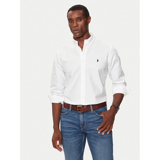 Polo Ralph Lauren Koszula Bsr 710772290 Biały Custom Fit ze sklepu MODIVO w kategorii Koszule męskie - zdjęcie 182653241