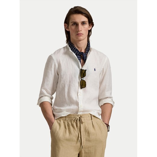 Polo Ralph Lauren Koszula 710968925006 Biały Slim Fit ze sklepu MODIVO w kategorii Koszule męskie - zdjęcie 182653422