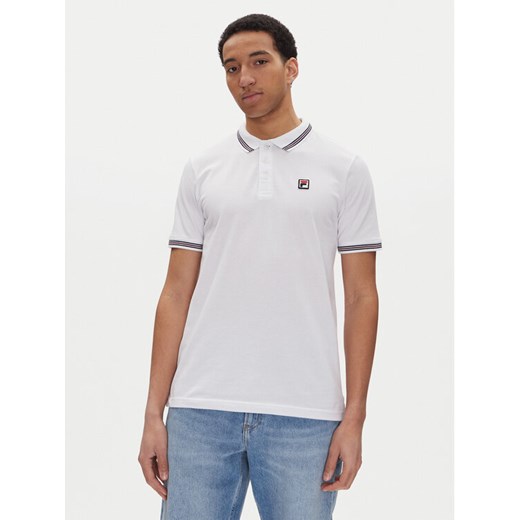 Fila Polo Lubeek FAM0898 Biały Regular Fit ze sklepu MODIVO w kategorii T-shirty męskie - zdjęcie 182653442