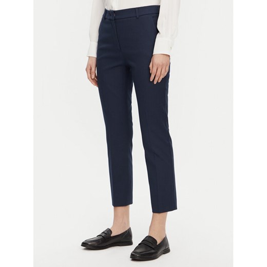 Weekend Max Mara Chinosy Vite 2515131021 Granatowy Slim Fit ze sklepu MODIVO w kategorii Spodnie damskie - zdjęcie 182653453