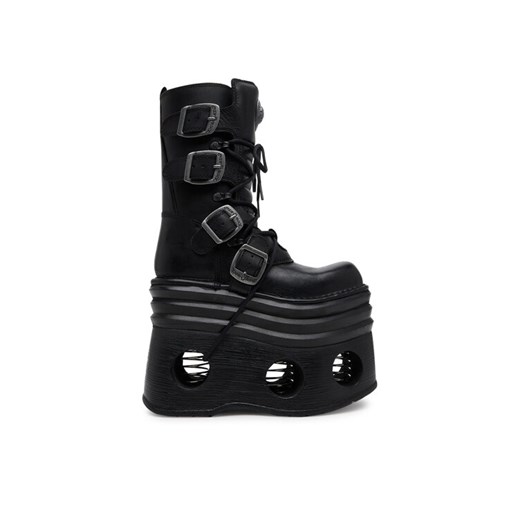 NEW ROCK Botki M-373-C446 Czarny ze sklepu MODIVO w kategorii Kozaki damskie - zdjęcie 182653544