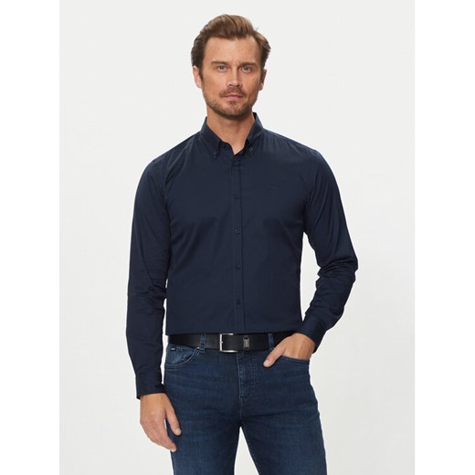 Boss Koszula Roan 50520291 Granatowy Slim Fit ze sklepu MODIVO w kategorii Koszule męskie - zdjęcie 182653570
