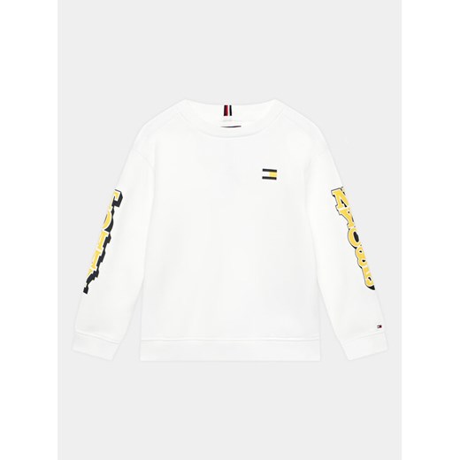 Tommy Hilfiger Bluza KB0KB08184 D Biały Regular Fit ze sklepu MODIVO w kategorii Bluzy chłopięce - zdjęcie 182653601