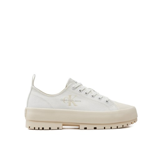 Calvin Klein Jeans Trampki Lugged Hybrid Laceup Ml Mtr YW0YW01505 Biały ze sklepu MODIVO w kategorii Trampki damskie - zdjęcie 182653602
