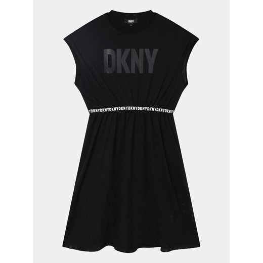 DKNY Sukienka codzienna D32898 S Czarny Regular Fit ze sklepu MODIVO w kategorii Sukienki dziewczęce - zdjęcie 182653611