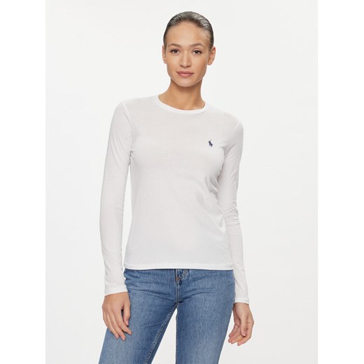 Polo Ralph Lauren Bluzka 211898699001 Biały Regular Fit ze sklepu MODIVO w kategorii Bluzki damskie - zdjęcie 182653612