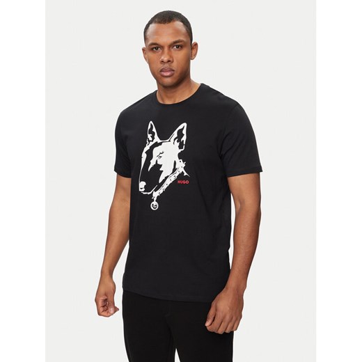 Hugo T-Shirt Dammock 50504916 Czarny Regular Fit ze sklepu MODIVO w kategorii T-shirty męskie - zdjęcie 182653623