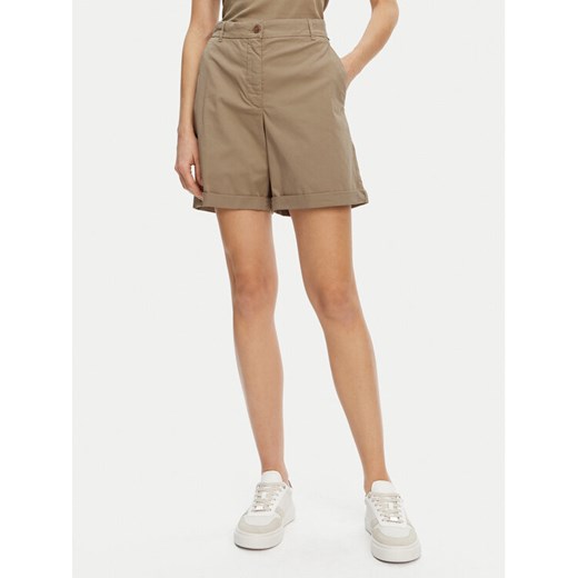 Tommy Hilfiger Szorty materiałowe WW0WW42457 Beżowy Regular Fit ze sklepu MODIVO w kategorii Szorty - zdjęcie 182653690