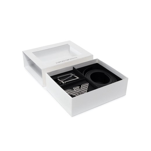 Emporio Armani Pasek Męski Y4S270 YLP4X 88001 Czarny ze sklepu MODIVO w kategorii Paski męskie - zdjęcie 182653694