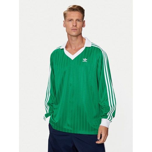 adidas Longsleeve adicolor Piqué Football IX5225 Zielony Regular Fit ze sklepu MODIVO w kategorii T-shirty męskie - zdjęcie 182653721