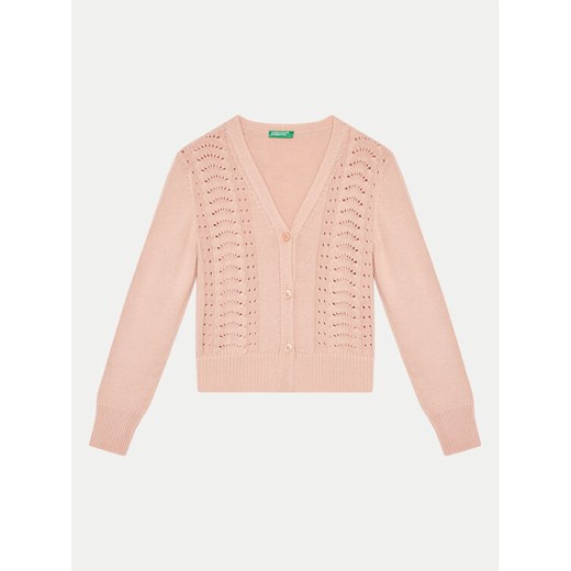 United Colors Of Benetton Kardigan 1370C601Q Różowy Regular Fit ze sklepu MODIVO w kategorii Swetry dziewczęce - zdjęcie 182653753