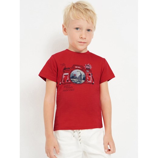 Mayoral T-Shirt 3003 Czerwony Regular Fit ze sklepu MODIVO w kategorii T-shirty chłopięce - zdjęcie 182653791