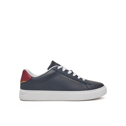 Tommy Hilfiger Sneakersy Essential Court Sneaker FW0FW08320 Granatowy ze sklepu MODIVO w kategorii Buty sportowe damskie - zdjęcie 182653942