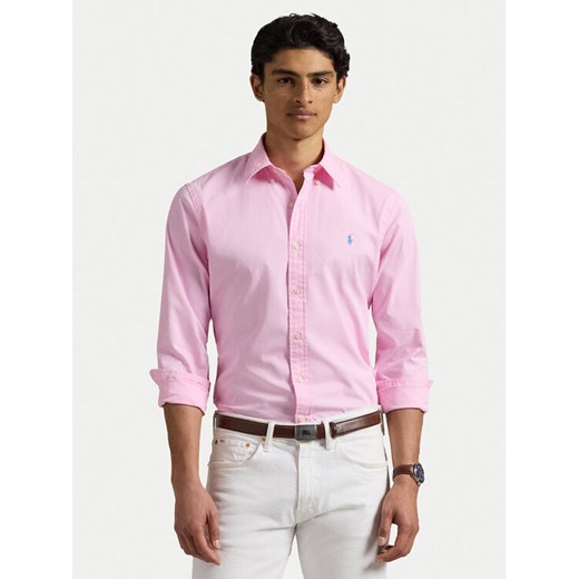 Polo Ralph Lauren Koszula 710937993016 Różowy Custom Fit ze sklepu MODIVO w kategorii Koszule męskie - zdjęcie 182653952