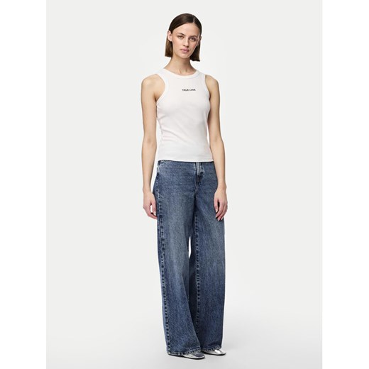 Pieces Top Mikka 17152323 Biały Regular Fit ze sklepu MODIVO w kategorii Bluzki damskie - zdjęcie 182654014
