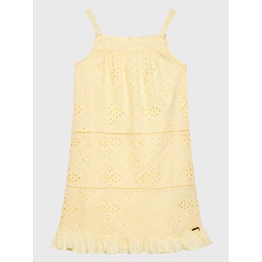 Guess Sukienka letnia J3GK23 WFGJ0 Żółty Regular Fit ze sklepu MODIVO w kategorii Sukienki dziewczęce - zdjęcie 182654023