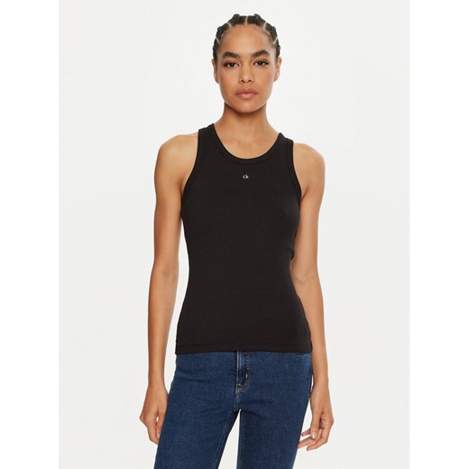 Calvin Klein Top Graphic K20K208065 Czarny Slim Fit ze sklepu MODIVO w kategorii Bluzki damskie - zdjęcie 182654030