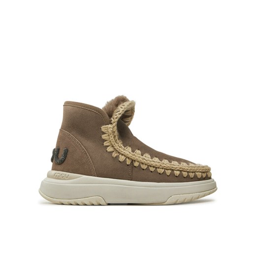 Mou Śniegowce Eskimo Jogger Glitter Logo FW421001A Brązowy ze sklepu MODIVO w kategorii Śniegowce damskie - zdjęcie 182654080