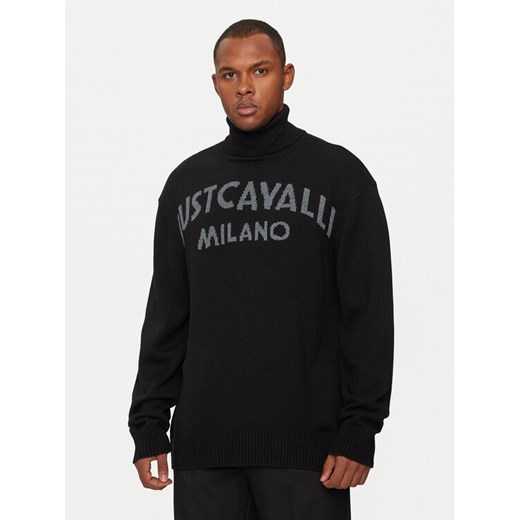Just Cavalli Sweter 77OAFM38 Czarny Regular Fit ze sklepu MODIVO w kategorii Swetry męskie - zdjęcie 182654132