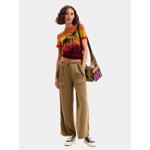 Desigual T-Shirt Dubai 24SWTK87 Pomarańczowy Regular Fit ze sklepu MODIVO w kategorii Bluzki damskie - zdjęcie 182654133