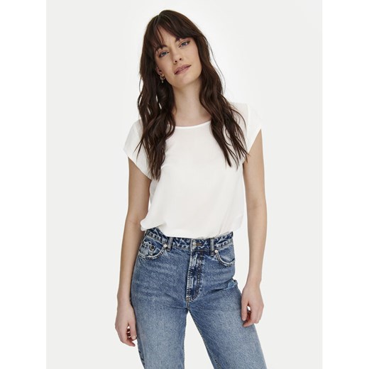 ONLY Bluzka 15142784 Biały Regular Fit ze sklepu MODIVO w kategorii Bluzki damskie - zdjęcie 182654143