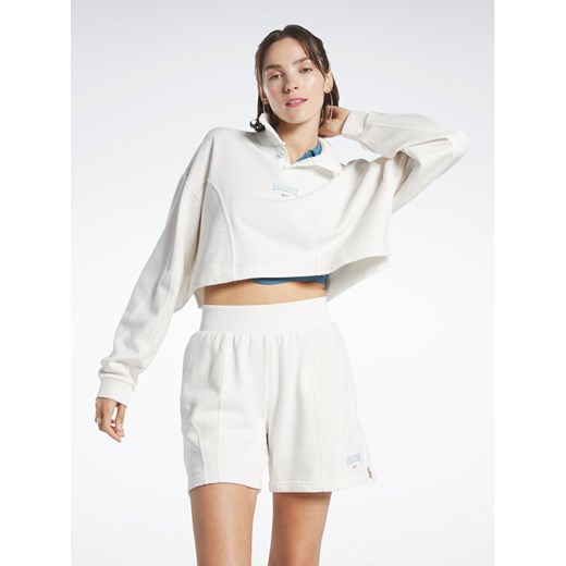 Reebok Bluza Reebok Classics Varsity Sweatshirt HT7843 Biały ze sklepu MODIVO w kategorii Bluzy damskie - zdjęcie 182654290