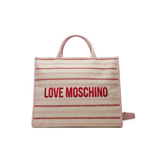 LOVE MOSCHINO Torebka JC4239PP0MKO110A Różowy ze sklepu MODIVO w kategorii Torby Shopper bag - zdjęcie 182654302