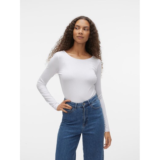 Vero Moda Body AWARE Heaven 10298465 Biały Slim Fit ze sklepu MODIVO w kategorii Bluzki damskie - zdjęcie 182654450