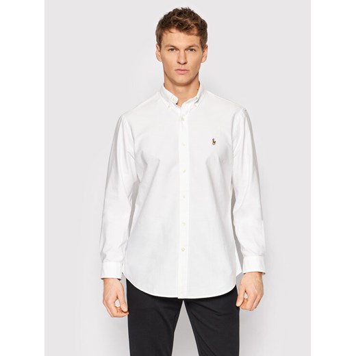 Polo Ralph Lauren Koszula Core Replen 710792041 Biały Custom Fit ze sklepu MODIVO w kategorii Koszule męskie - zdjęcie 182654451