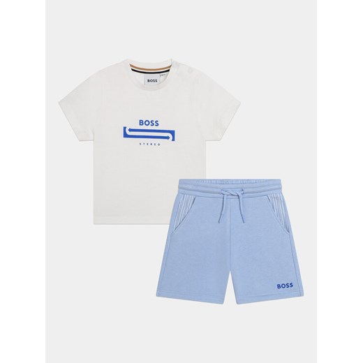 Boss Komplet t-shirt i spodenki J50626 M Niebieski Regular Fit ze sklepu MODIVO w kategorii Komplety niemowlęce - zdjęcie 182654524