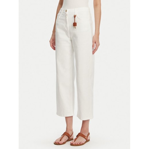 Elisabetta Franchi Jeansy PJ-87D-51E2 Biały Regular Fit ze sklepu MODIVO w kategorii Jeansy damskie - zdjęcie 182654540