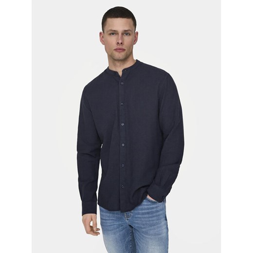 Only & Sons Koszula Caiden 22019173 Granatowy Slim Fit ze sklepu MODIVO w kategorii Koszule męskie - zdjęcie 182654541