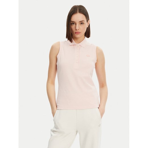 Lacoste Polo PF5445 Różowy Slim Fit ze sklepu MODIVO w kategorii Bluzki damskie - zdjęcie 182654611