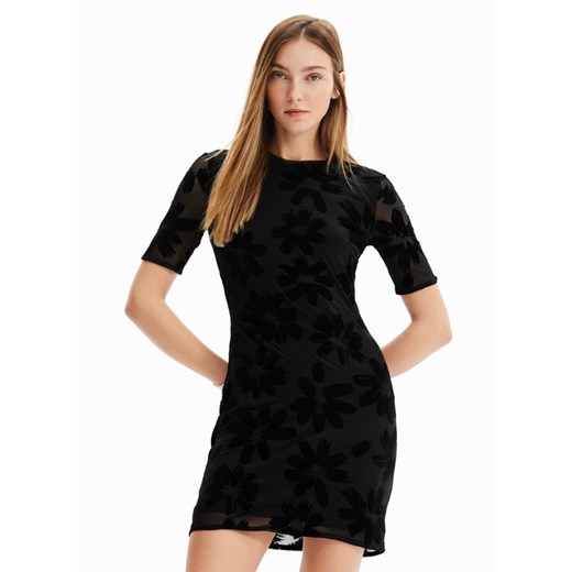 Desigual Sukienka codzienna Oxford 23SWVK19 Czarny Slim Fit ze sklepu MODIVO w kategorii Sukienki - zdjęcie 182654682