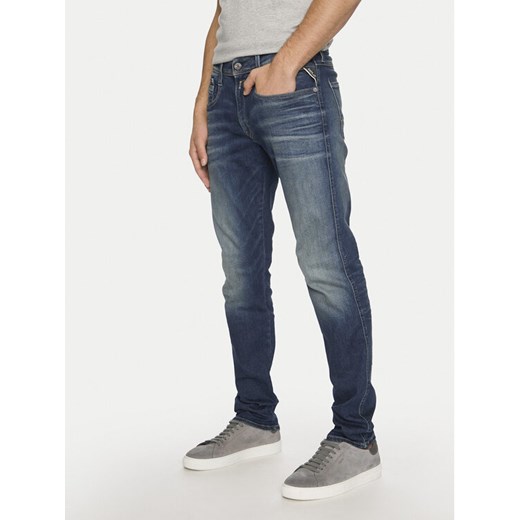Replay Jeansy M914E .000.661 604 Granatowy Slim Fit ze sklepu MODIVO w kategorii Jeansy męskie - zdjęcie 182654800