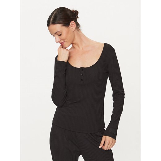 Guess Bluzka O3BP01 KBXB2 Czarny Slim Fit ze sklepu MODIVO w kategorii Bluzki damskie - zdjęcie 182654804