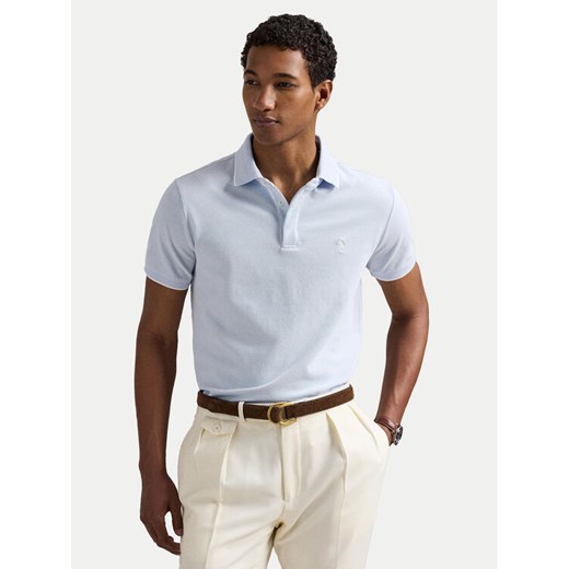 Polo Ralph Lauren Polo 710963494004 Błękitny Custom Slim Fit ze sklepu MODIVO w kategorii T-shirty męskie - zdjęcie 182654831