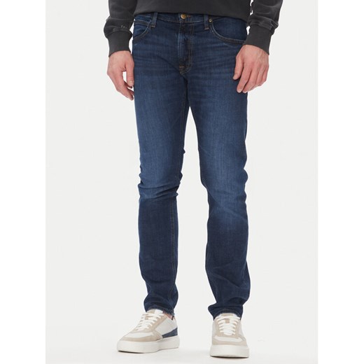 Lee Jeansy Luke 112365111 Granatowy Super Slim Fit ze sklepu MODIVO w kategorii Jeansy męskie - zdjęcie 182654833