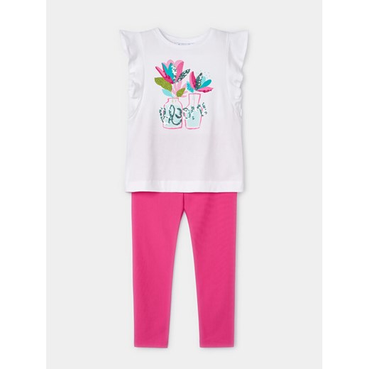 Mayoral Komplet t-shirt i legginsy 3703 Różowy Regular Fit ze sklepu MODIVO w kategorii Komplety dziewczęce - zdjęcie 182654834