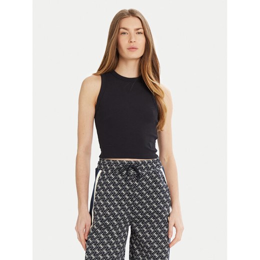 Guess Top V3GP19 K8RT2 Granatowy Slim Fit ze sklepu MODIVO w kategorii Bluzki damskie - zdjęcie 182654913