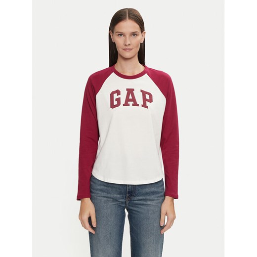 Gap Bluzka 534389-00 Czerwony Relaxed Fit ze sklepu MODIVO w kategorii Bluzki damskie - zdjęcie 182654974