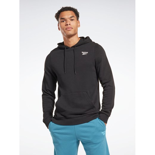 Reebok Bluza Identity Logo HA9273 Czarny Regular Fit ze sklepu MODIVO w kategorii Bluzy męskie - zdjęcie 182654990
