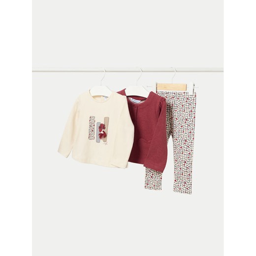 Mayoral Komplet bluza, bluzka i legginsy 2709 Czerwony Regular Fit ze sklepu MODIVO w kategorii Odzież dla niemowląt - zdjęcie 182655013