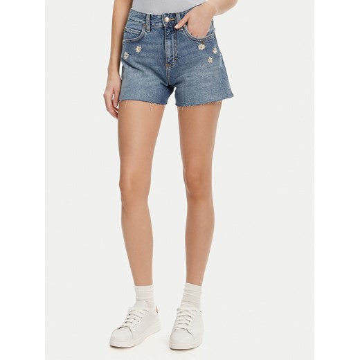 Lee Szorty jeansowe Rider 112363785 Niebieski Straight Fit ze sklepu MODIVO w kategorii Szorty - zdjęcie 182655044