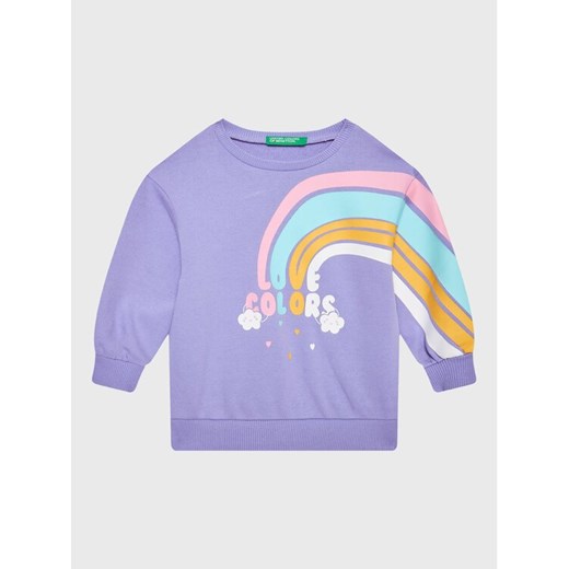 United Colors Of Benetton Bluza 3J68G107W Fioletowy Regular Fit ze sklepu MODIVO w kategorii Bluzy i swetry - zdjęcie 182655064