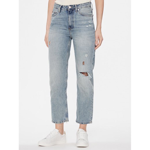 Tommy Hilfiger Jeansy Classic WW0WW40632 Niebieski Straight Fit ze sklepu MODIVO w kategorii Jeansy damskie - zdjęcie 182655071