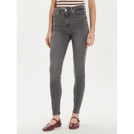 Tommy Hilfiger Jeansy Harlem WW0WW44117 Szary Skinny Fit ze sklepu MODIVO w kategorii Jeansy damskie - zdjęcie 182655081