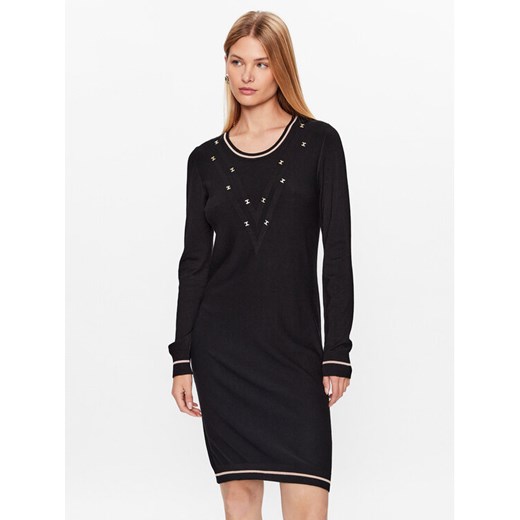 Liu Jo Sport Sukienka dzianinowa TF3128 MS49I Czarny Regular Fit ze sklepu MODIVO w kategorii Sukienki - zdjęcie 182655121