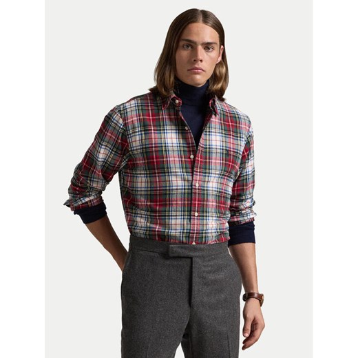 Polo Ralph Lauren Koszula 710953707001 Czerwony Custom Fit ze sklepu MODIVO w kategorii Koszule męskie - zdjęcie 182655164